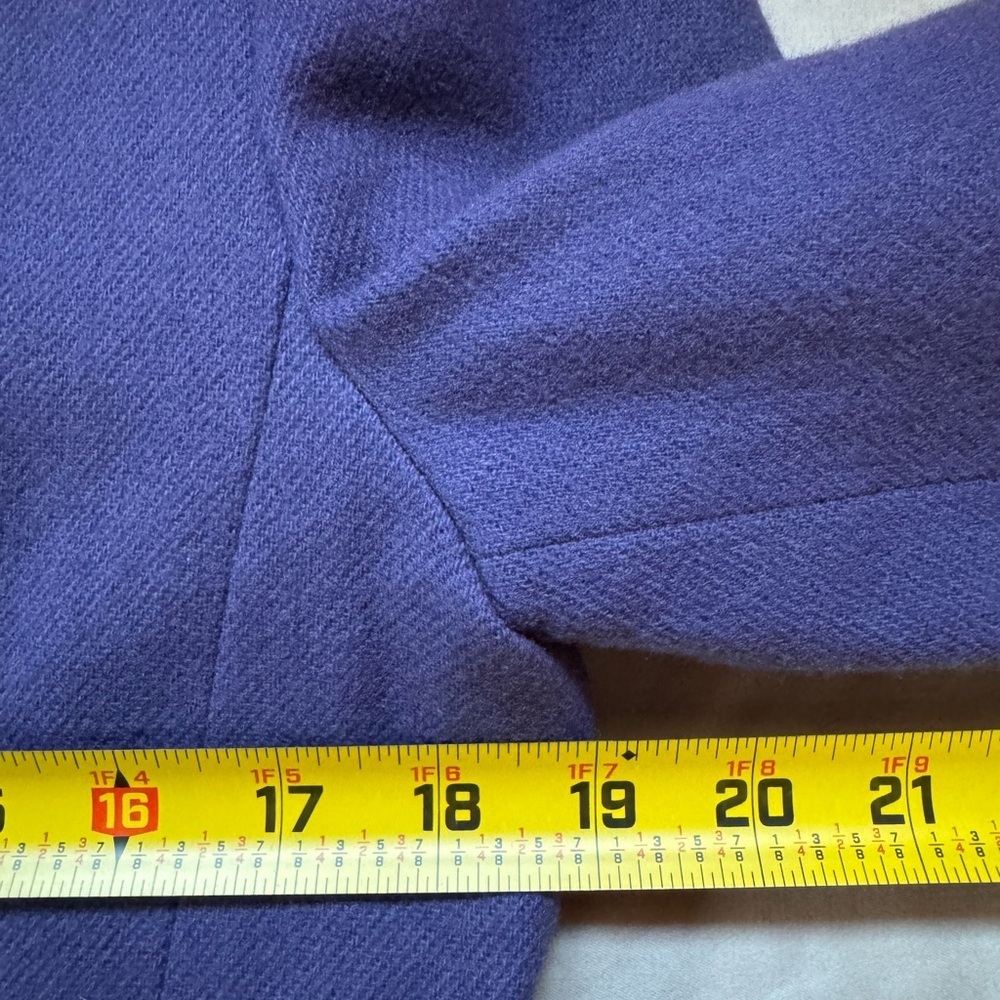 Coldwater Creek Wool Blazer‎ Royal Purple Work Office Career Professional 10 - Picture 8 of 9